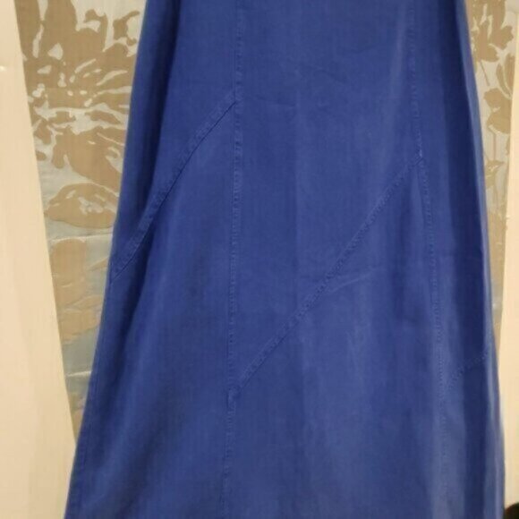 Vintage Denim Jean Blue Maxi Skirt Sz 10 - Picture 10 of 14